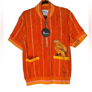 Tombolo x Vasquiat Parrot El pájaro Cubano Organic Cotton Terry Shirt Small NWT